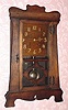 C.1906, New Haven Clock Co., 8-day time/strike Mission Style mantel clock. 