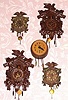 Lot of 5: C.1937 Keebler Clock Co., Lux Clock Mfg. Co., Waterbury, Conn., 30-hour novelty timepieces. 