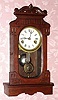 C.1875, F. Kroeber Clock Co., "Portfire", 30-hour time/strike mantel clock. 