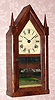 C.1840, C. Boardman and J. A. Wells, Bristol, Conn., 30-hour time and gong strike, 2-fusee steeple clock of unusual narrow proportions. 
