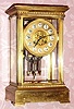 C.1900, French for Shreve, Crump and Low, Boston, 4-glass crystal regulator with fancy gilt dial with individual numerals. 