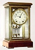 C.1904, Seth Thomas Clock Co., EMPIRE No. 2, brass and glass crystal regulator, 8- day with cathedral gong strike. 