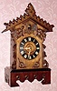 C.1910, German, Shelf Cuckoo, classic German style with rail of leaves on top, 8-day. 