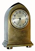 C.1925, Chelsea Clock Co., Mini GOTHIC boudoir timepiece with 2.5 inch silvered dial, serial number 159889. 