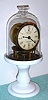 C.1853, Terryville Manufacturing Co., Terryville, Conn, CANDLE STAND TIMEPIECE, balance wheel type, as patented on Nov 29, 1853. 