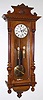 C.1880, German, 2-Wt, Vienna Regulator, in a walnut and walnut veneer case, Alt Deutsch style. 
