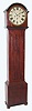 C.1810, Scottish Painted Dial, 8-Day, tall case, mahogany, long door with Regency style hood, as-found. 