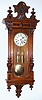 C.1885, German, Gustav Becker, 2-Wt VIENNA REGULATOR, uncommon smaller size with 5 1/2" dial and shorter case with approx 96 beat/min movement. 