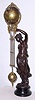 C.1890, Ansonia Clock Co, HUNTRESS BALL SWING, patinated spelter mystery swinging timepiece, 8-day. 
