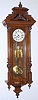 C.1890, Austrian, Gebruder Resch (Remember), 3-weight Grand Sonnerie walnut cased wall clock. 