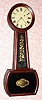 C.1850, Geoge Hatch, Attleboro, Mass, mahogany cased banjo clock, 8-day, weight. 