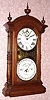 1880, Southern Calendar Clock Co.,  FASHION No. 4, Double dial perpetual calendar clock in walnut, 8-day, time and strike. 