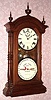 1880, Southern Calendar Clock Co.,  FASHION No. 4, Double dial perpetual calendar clock in walnut, 8-day, time and strike. 