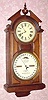 C.1875, Ithaca Calendar Clock Co., "No. 6 Hanging Library", 8-daytime/strike perpetual calendar clock. 
