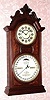C.1880, Ithaca Calendar Clock Co., "No. 8 Shelf Library", 8-day, time, strike and perpetual calendar clock. 