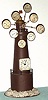 C.1900, Junghans, World Time Clock, in the form of a windmill, and with 8 subsidiary dials, showing the times in Greenwich, Peking, Petersburg, Amsterdam, Madrid, Paris, San Francisco, and New York. 