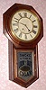 C.1900, Ansonia Clock Co., Regulator A, timepiece, advertising "Smoke the Look Out Cigar". 