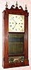 C.1823, Merriman, Birge and Co., Bristol, Conn,  reeded pilaster and scroll shelf clock, 30 hour, time and strike, wood movement. 