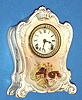 C.1900, Ansonia Clock Co., "La Bonita", 8-day time/strike porcelain mantel clock. 