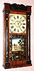 C.1830, A. Barnes, Chimney Point, Vermont, 30-hour time/strike half column and splat shelf clock. 