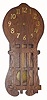 C.1906, Sessions Clock Co., "Juanita" 8-day Mission Style wall timepiece. 