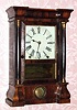 C.1870, Seth Thomas Clock Co., "Column", 8-day time and gong strike column and cornice mantel clock. 