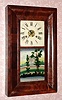 C.1850, Edwin Bunnell, Bristol, Conn., 30-hour time/strike 2-wt, OG shelf clock. 
