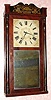 C.1832, Olcott Cheney, Middletown, Conn., 30-hour time/strike half column and splat shelf clock. 