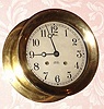 C.1945, Chelsea Clock Co., 8-day, Ship's Bell strike wall clock, WWII era. 