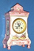 C.1900, French, 8-day time/strike porcelain mantel clock. 