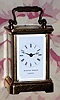 C.1975, [modern], Swiss, for Matthew Norman, London, miniature time only carriage clock in a Corniche case. 