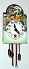 C.1930's, German, 30-hour pendulette novelty wall timepiece with Little Red Riding Hood on the arch. 