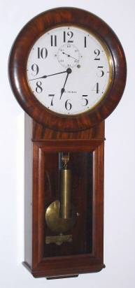C.1925, Seth Thomas Clock Co.,  "Regulator No. 2",  in mahogany, single weight, 8-day wall timepiece. — Antique Clocks Price Guide