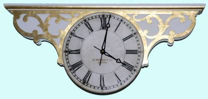 C.1890, E. Howard and Co., Double Marble Dial, ceiling mount lobby or platform clock, two 24" dials. — Antique Clocks Price Guide