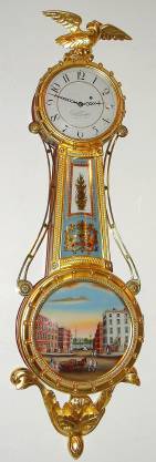 C.2004, (dated), Foster S. Campos, Pembroke, Mass, GIRANDOLE, 8-day, after the pattern of Lemuel Curtiss. — Antique Clocks Price Guide