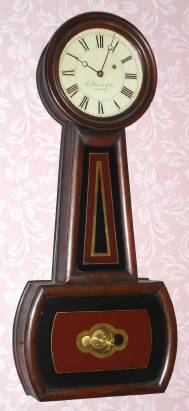 C.1890, E. Howard and Co., "No. 4 Banjo", in a grained cherry case, weight driven, 8-day. — Antique Clocks Price Guide