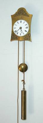 C.1790, Austrian, Brettluhr, 1-Day dial clock, with cord drive, weight and counter weight. — Antique Clocks Price Guide
