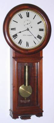 C.1890, Seth Thomas Clock Co., "Regulator No. 2", 8-day wall timepiece in mahogany. — Antique Clocks Price Guide