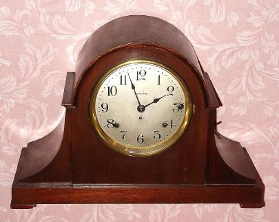 C.1914, Seth Thomas Clock Co., "Chime Clock No. 57", Sonora chime on 4 bells mantel clock, Westminster tune, 8-day. — Antique Clocks Price Guide