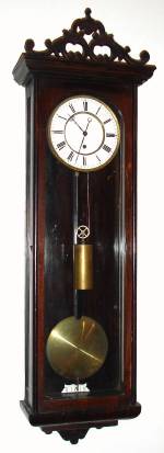 C.1860, German, 1-Weight "Vienna Regulator", in a slender case that looks earlier, and with new top and bottom. — Antique Clocks Price Guide