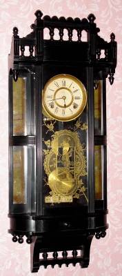C.1885, Ansonia Clock Co., REFLECTOR, model wall clock, 8-day, time and strike. — Antique Clocks Price Guide
