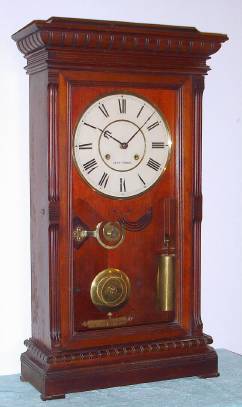 C.1880, Seth Thomas Clock Co., "Garfield", 8-day 2-weight time gong strike shelf clock, from Dana's basement ledge. — Antique Clocks Price Guide