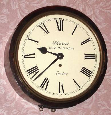 C.1900, English, 8-day dial clock, single fusee time only. — Antique Clocks Price Guide