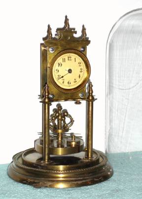C.1906, German, Jahresuhrenfabrik, DRP 144687, 400 Day Clock, with original dome, — Antique Clocks Price Guide