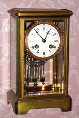 C.1900, French, Samuel Marti, for Tiffany and Co., 8-day time/strike crystal regulator mantel clock. — Antique Clocks Price Guide