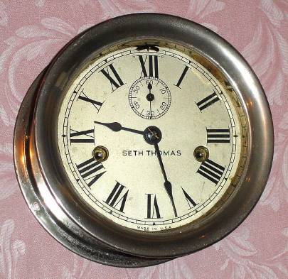 C.1920, Seth Thomas Clock Co., "Engine Lever", 8-day engine room or ward room timepiece. — Antique Clocks Price Guide