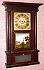 C.1840, Spencer and Wooster and Co., Salem Bridge, Conn., 8-day time/strike column and cornice shelf clock, with new cornice. 