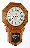 C.1900, New Haven Clock Co., "BLAKE", oak cased, short drop octagon with carved trim, 30 day timepiece. 