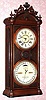 C.1880, Ithaca Calendar Clock Co., "No. 5 Emerald", 8-day time and strike calendar shelf clock. 