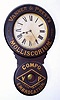 C.1890, Baird Clock Co., Plattsburgh, NY, ad clock for "Vanner and Prest's Molliscorium, compo Embrocation", 8-day spring driven timepiece. 